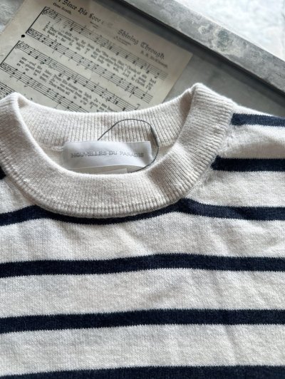 画像3: nouvelles du paradis ムーコットン ボーダークルーネックニット
