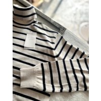 nouvelles du paradis ムーコットン ボーダータートルニット