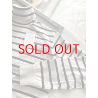 nouvelles du paradis ムーコットン ボーダータートルニット