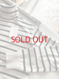 nouvelles du paradis ムーコットン ボーダータートルニット