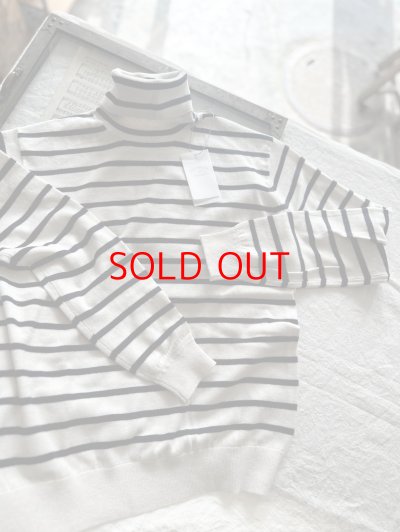 画像2: nouvelles du paradis ムーコットン ボーダータートルニット