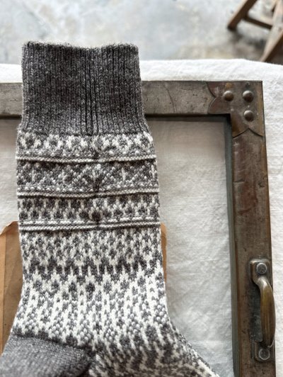 画像11: NISHIGUCHI KUTSUSHITA ウールジャガードソックスS(23~25cm) 