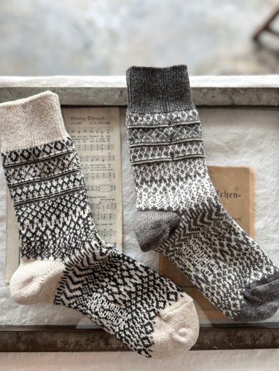 画像9: NISHIGUCHI KUTSUSHITA ウールジャガードソックスS(23~25cm) 