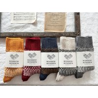 NISHIGUCHI KUTSUSHITA ウールジャガードソックスS(23~25cm) 