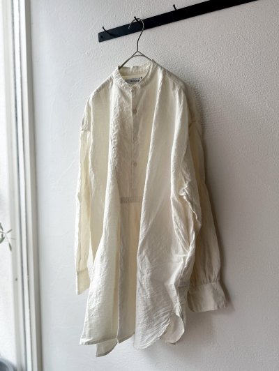 画像1: Véritécoeur ウールリネンヨークシャツ