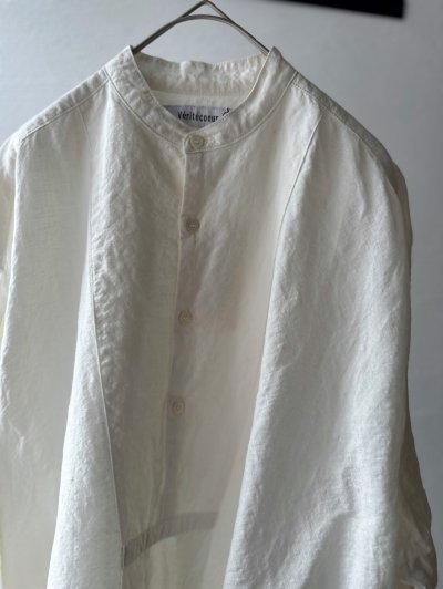 画像2: Véritécoeur ウールリネンヨークシャツ