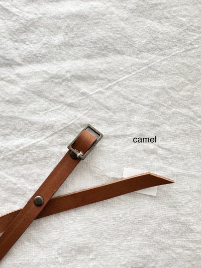 画像2: non-fragile 本革 極細ロングベルト