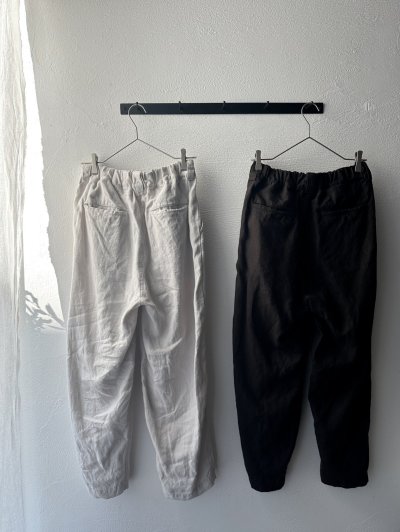 画像2: Luminaes 起毛リネン タックバレルPT