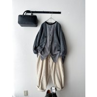 prit 2/15ラムウール5G天竺編み Vネックワイドカーディガン