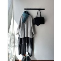 prit 2/15ラムウール7G片畦編み ワイドプルオーバー