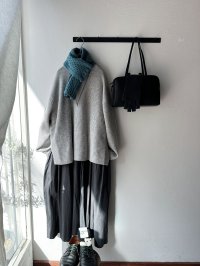 prit 2/15ラムウール7G片畦編み ワイドプルオーバー