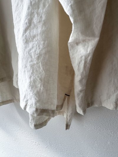 画像4: Luminaes 60コルトレイクリネン バンドカラーシャツ