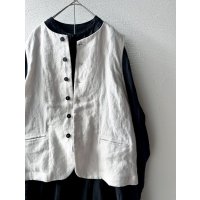 Luminaes 起毛リネン クルーベスト