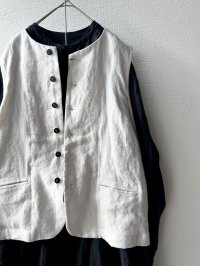 Luminaes 起毛リネン クルーベスト