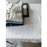 Luminaes 60コルトレイクリネン バンドカラーシャツ