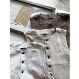 Luminaes 起毛リネン クルーベスト