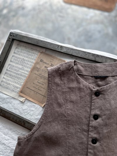 画像12: Luminaes 起毛リネン クルーベスト