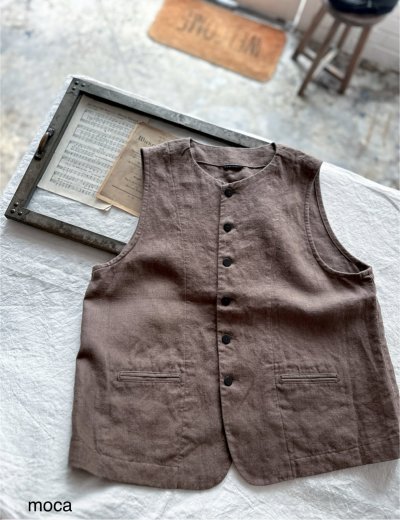 画像11: Luminaes 起毛リネン クルーベスト