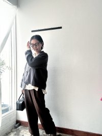 prit 25/1フレンチリネンツイル起毛 ノーカラージャケット