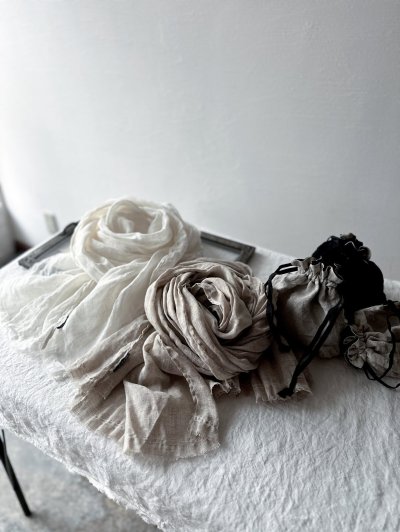 画像6: Luminaes リネンガーゼ ストール