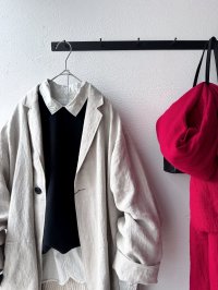 Luminaes 起毛リネン ジャケットコート【unisex】