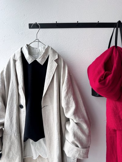 画像5: Luminaes 起毛リネン ジャケットコート【unisex】