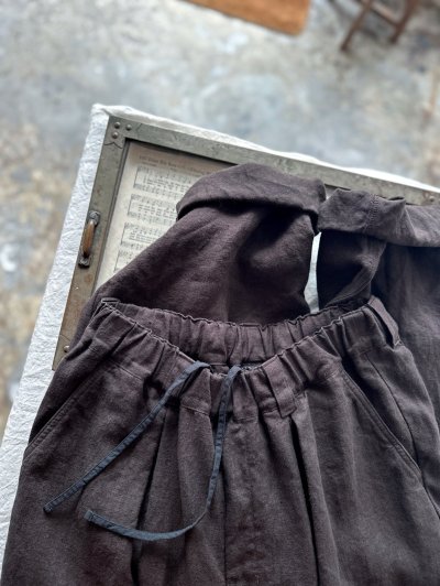 画像2: Luminaes 起毛リネン タックバレルPT