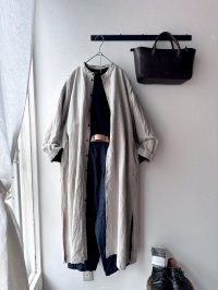 Luminaes 起毛リネン シャツワンピース
