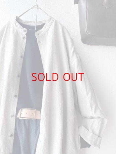 画像2: Luminaes 起毛リネン シャツワンピース