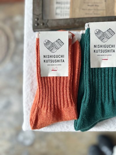 画像2: NISHIGUCHI KUTSUSHITA シルクコットン天竺ソックス S(23~25cm) 【2足までクリックポスト可】