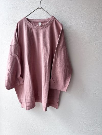 画像2: prit 30/1リサイクルムラ糸天竺 7分袖ワイドＴシャツ