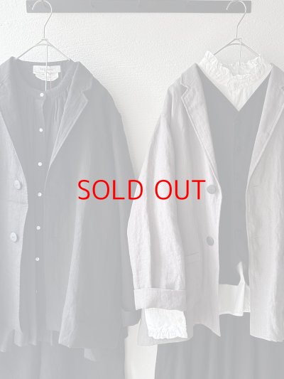 画像4: *sale50%off* nouvelles du paradis ストライプクロス&アメリカンブロードクロス フリルブラウス【クリックポスト（185円）発送可能】
