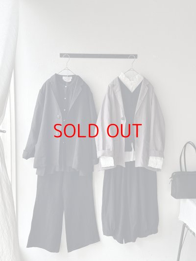 画像5: *sale50%off* nouvelles du paradis ストライプクロス&アメリカンブロードクロス フリルブラウス【クリックポスト（185円）発送可能】