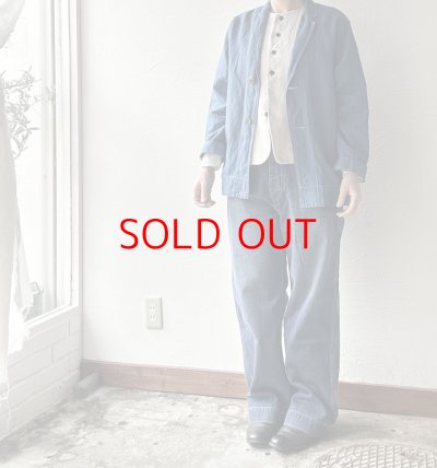 画像3: Luminaes 藍染リネンロングジャケット