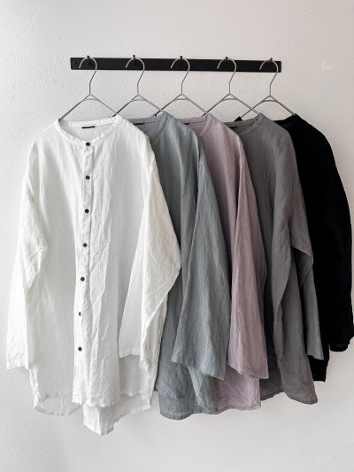 画像2: Luminaes 1/60手染めリネン ロングシャツ 【unisex】