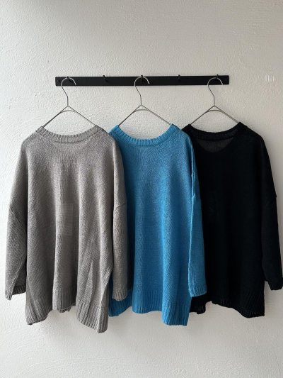 画像4: prit 2/24リネン7G天竺編み 2way7分袖ワイドカーディガン