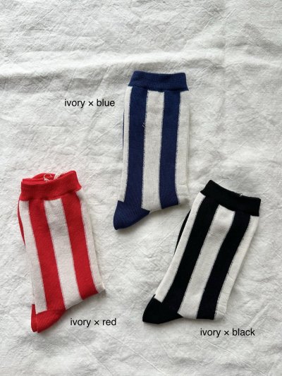 画像2: prit ストライプソックス【3足までクリックポスト(185円) 】