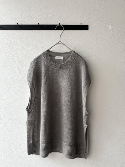 画像4: prit 2/24リネン7G天竺編み クルーネックベスト