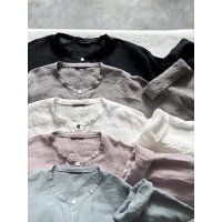 Luminaes 1/60手染めリネン ロングシャツ 【unisex】