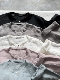 Luminaes 1/60手染めリネン ロングシャツ 【unisex】