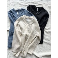 prit 60/1ラミーバイオクロス 裾ゴムカーディガン