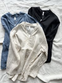 prit 60/1ラミーバイオクロス 裾ゴムカーディガン