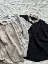 prit 60/1フレンチリネンキャンバス クレリックスリーブレスプルオーバー