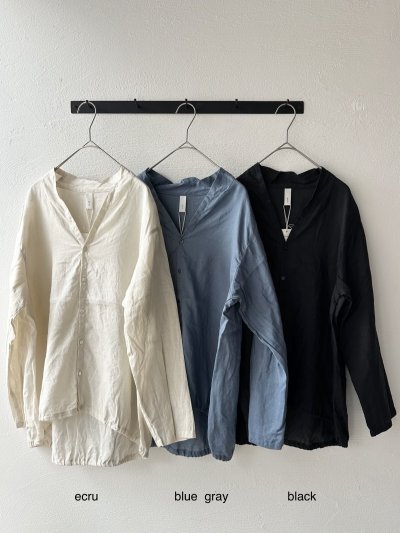 画像2: prit 60/1ラミーバイオクロス 裾ゴムカーディガン