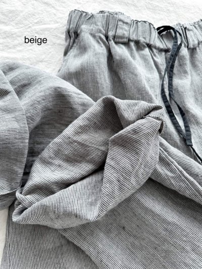 画像5: Luminaes ストライプリネン ワイドPT