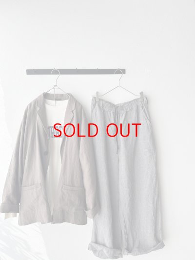 画像6: Luminaes ストライプリネン ワイドPT