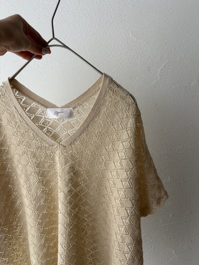 画像7: grin コットンレースニット ポンチョベスト