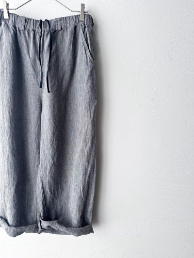 画像2: Luminaes ストライプリネン ワイドPT