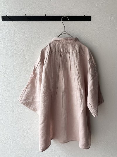 画像7: prit 60/1フレンチリネン 5分袖レギュラーカラーシャツ