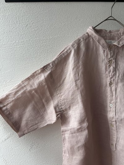 画像5: prit 60/1フレンチリネン 5分袖レギュラーカラーシャツ